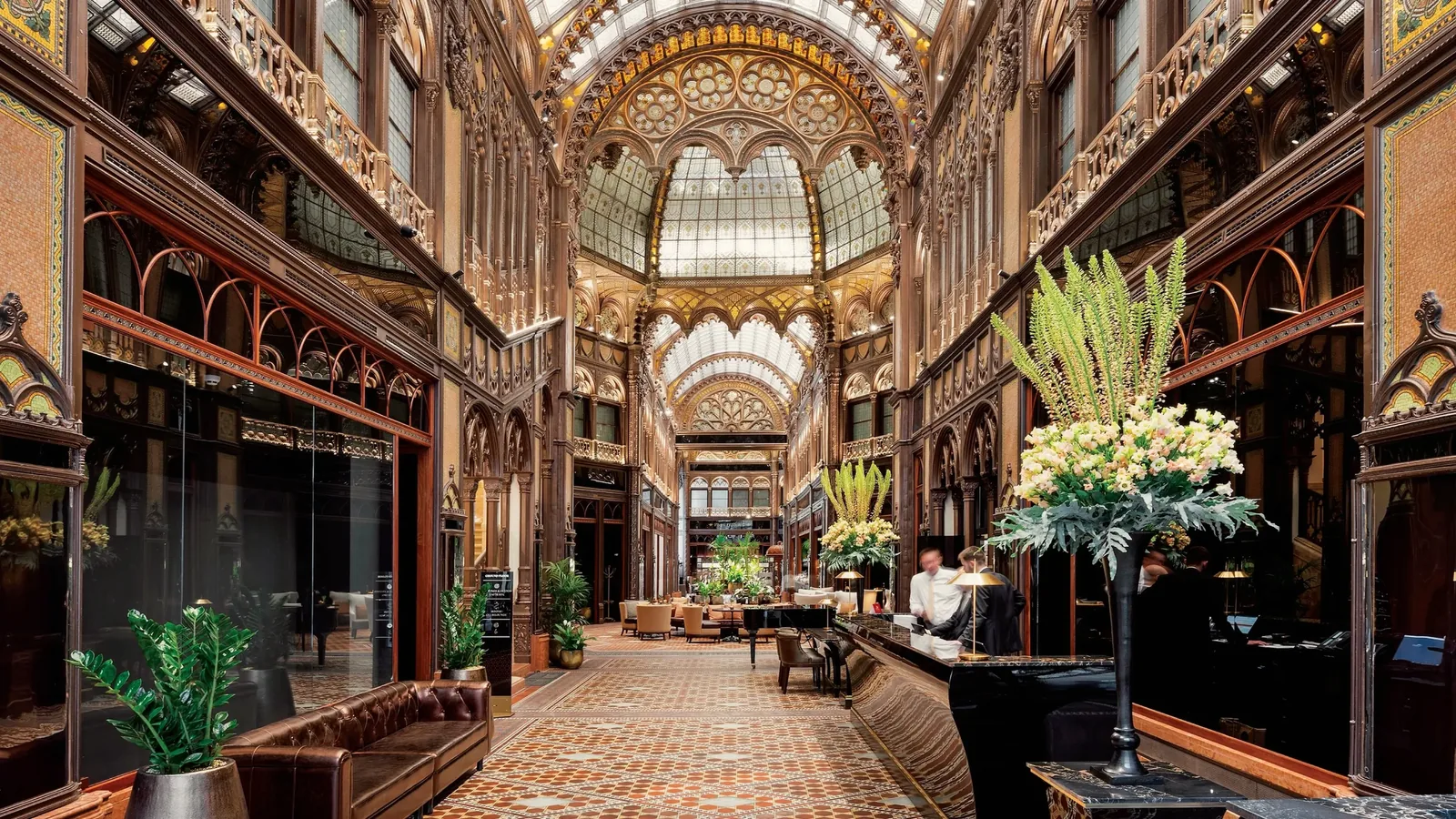 Interior of Párisi Udvar Hotel Budapest